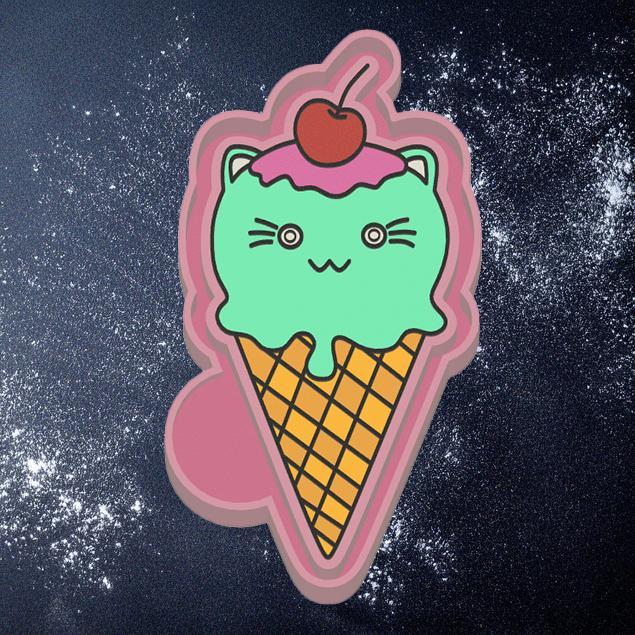 Kitty Ice Cream Freshie Mold