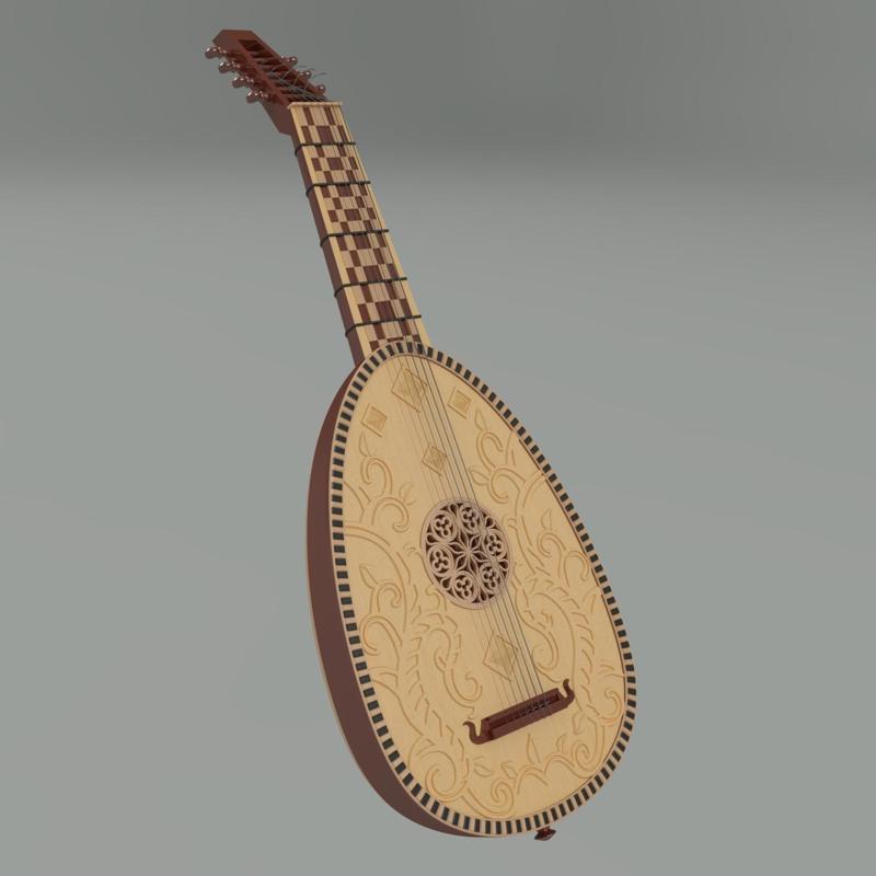 The Witcher III Dandelion or Priscilla An even made Lute. Video game, props, cosplay