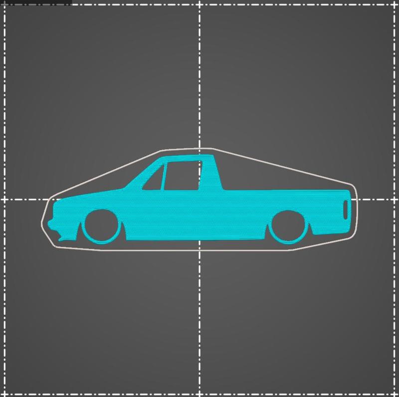 Volkswagen VW Caddy Mk1 1979-1995 key silhouette