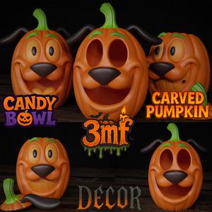 Courage the Cowardly Dog Pumpkin – Halloween Candy Bowl & Decorative
