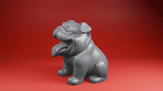 Cartoon Bulldog Statue – Funny Dog Figurine STL for 3D Printing