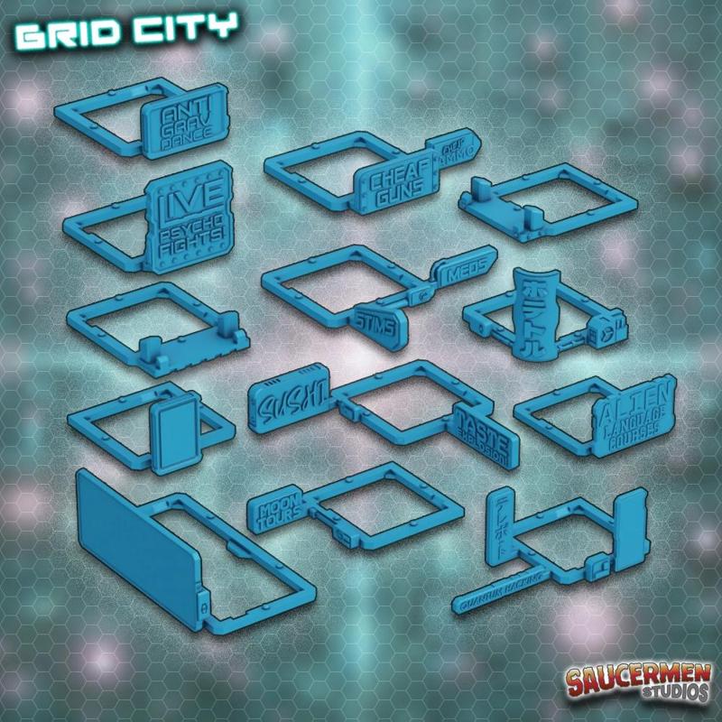 Grid City - Signage Pack One