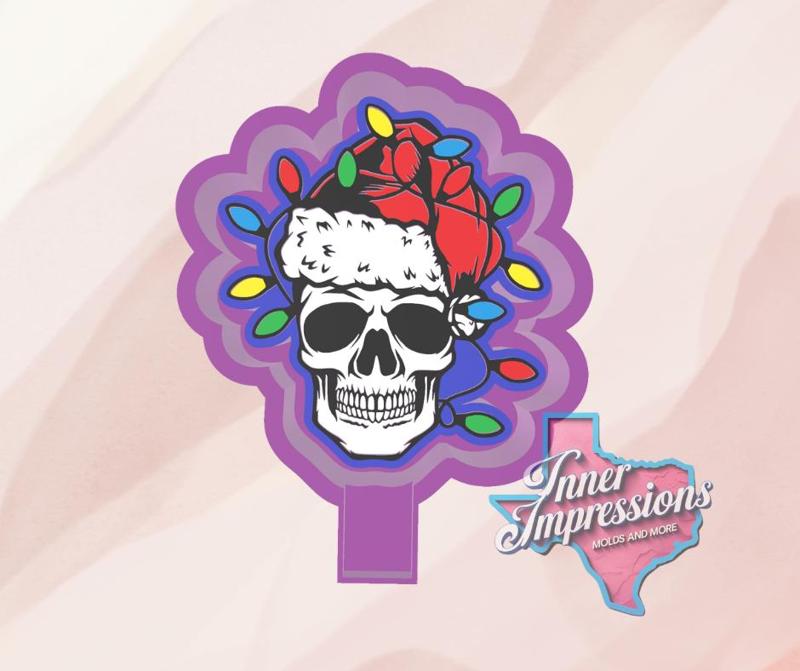 Skull Christmas Freshie Mold
