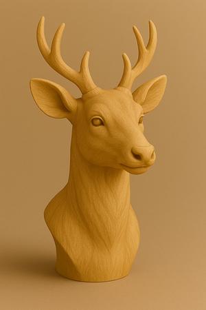 Deer Bust – 3D Printable Sculpture