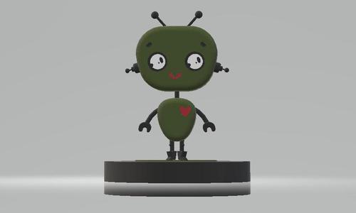 GREEN ROBOT TOY 3D PRINTABLE MODEL