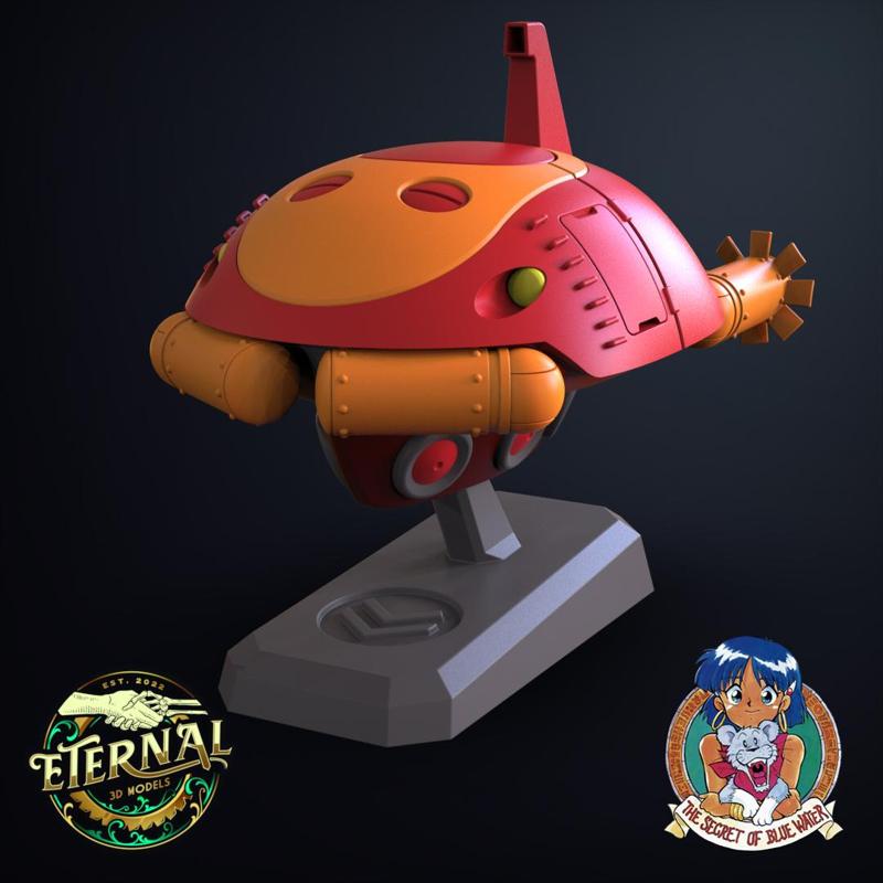 GRATAN ARTICULATED TOY SUBMARINE MODE - THE SECRET OF BLUE WATER - ETERNAL