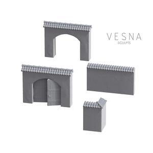 MEDITERRANEAN RURAL WALLS WITH GATE PACK