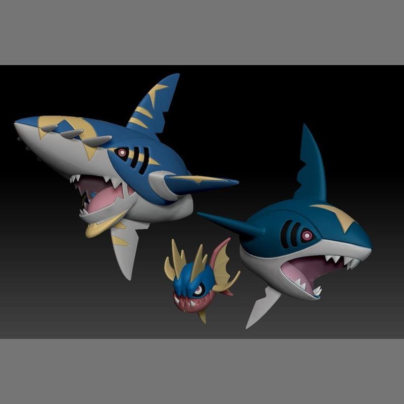 Pokemon Carvanha Sharpedo mega Evolution