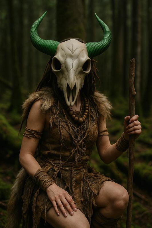 Bison skull mask