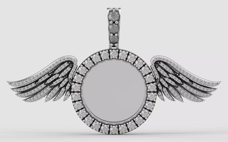 Wings  picture  memory pendant photo