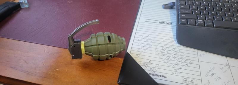 Airsoft Flashbang Grenade Impact Cap Gun Ring M84 Flashbang Sound Grenade "MK2 Pineapple 8 Ring Cap Grenade"
