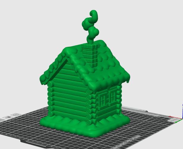 Christmas House - 3D Printable Model (holiday decoration)