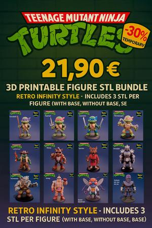 Mega Pack 12 Figures - Teenage Mutant Ninja Turtles Retro Infinity (90mm, scalable) | vinyl collectible
