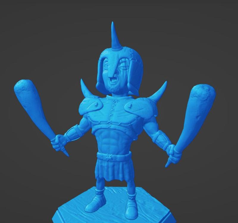 The "Bruceratops The Barbarian" TTRPG Mini