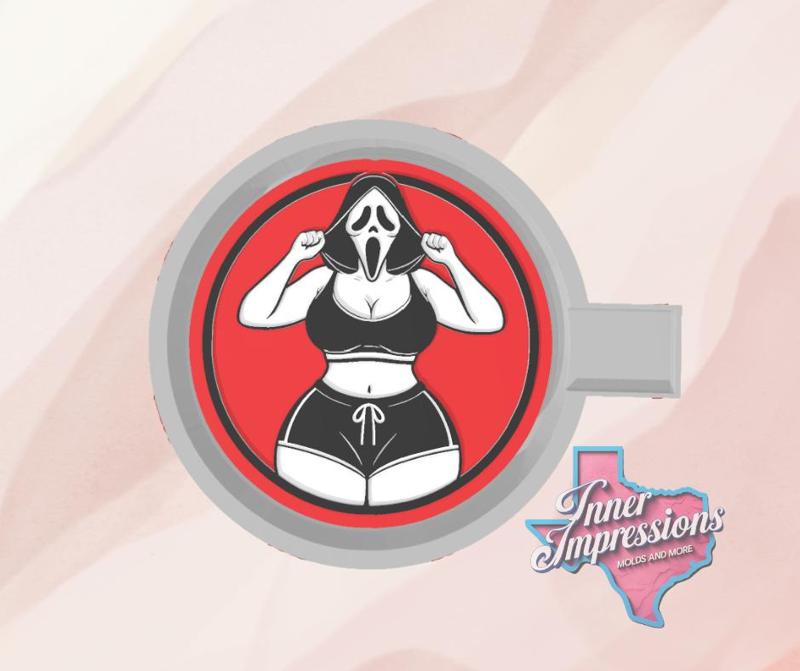 Thick Ghost Face Girl Freshie Mold