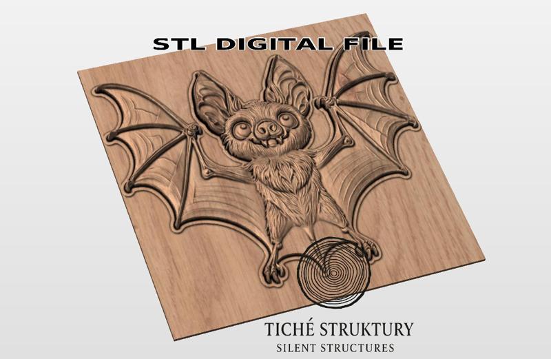 Halloween Bat – Cartoon Style – 3D STL Model