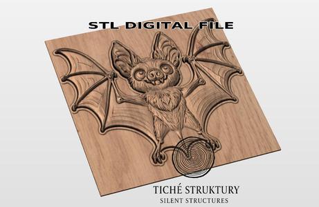 Halloween Bat – Cartoon Style – 3D STL Model