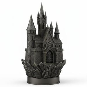 Gothic Vampire Castle Decoration 3D Model - Ancient Dark Fortress for Spooky Decor & Fantasy Dioramas