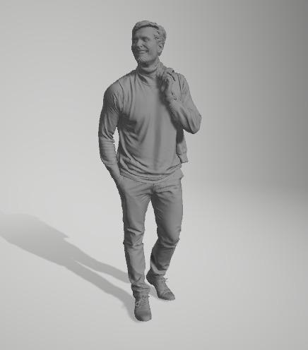 Miniature Male Figurine 1:600 Scale - 3cm Height for Architectural Models