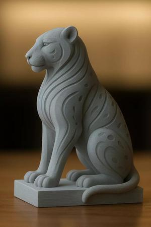 Leopard Statue 3D Model for 3D Printing