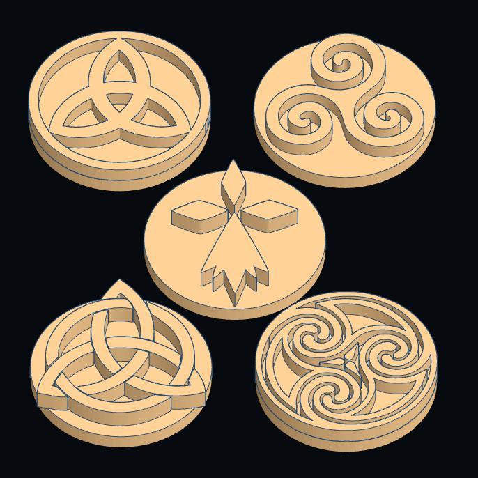 5 Celtic rings
