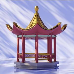 Asian Garden Temple Gazebo – High Detail Chinese Pavilion 3D Mode