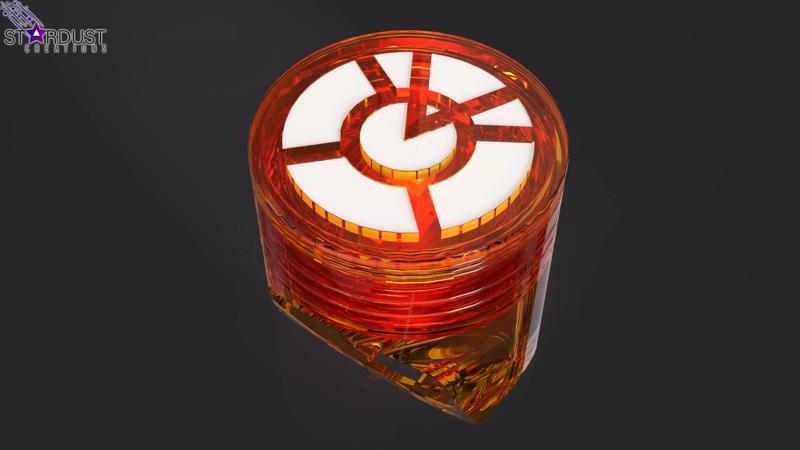 Orange Lantern Ring with LED light Agent Orange