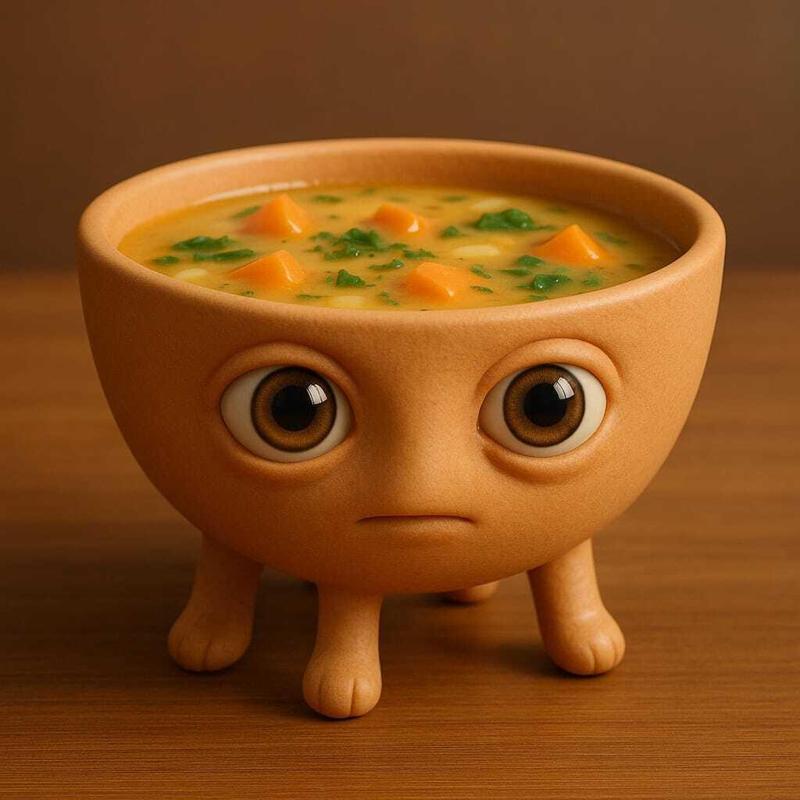 Surreal Soup Bowl Creature – STL 3D Model