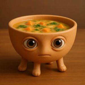 Surreal Soup Bowl Creature – STL 3D Model