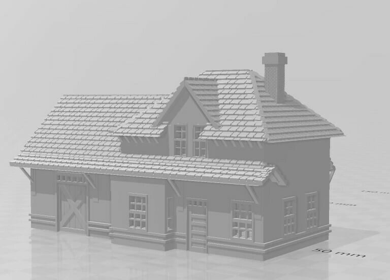 N scale CNR Class 3 Station