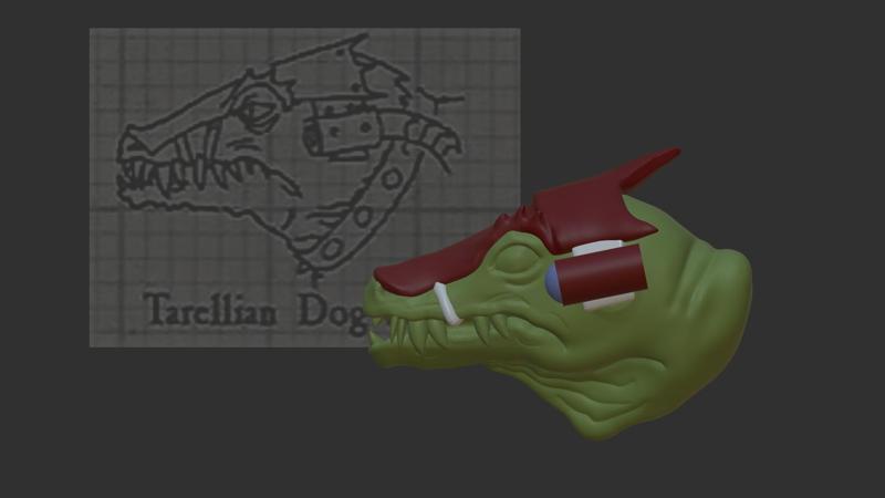 Alien Lizard Dog Soldier heads