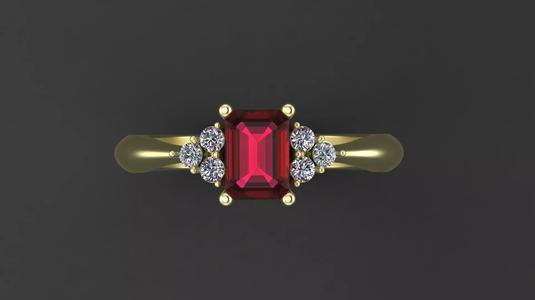 Classic Princess Engagement Ring  for CNC or