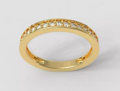 Classic Half Diamond Wedding Band