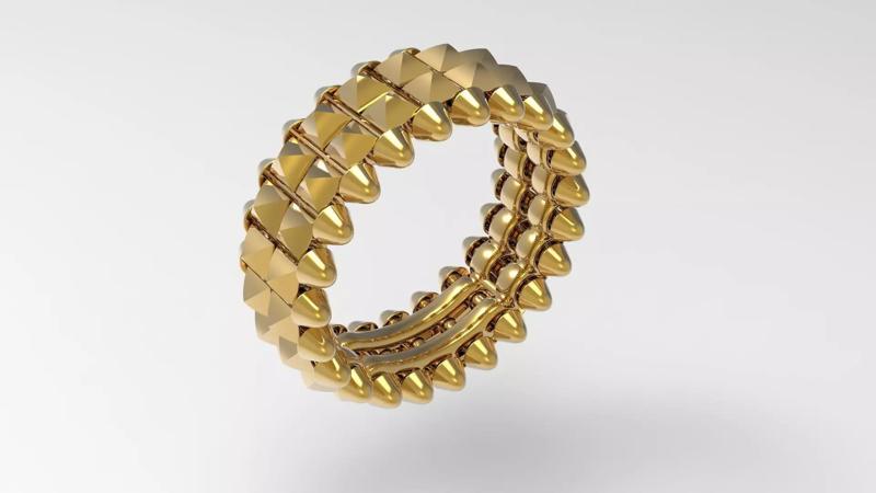 Clash Two Row Ring 18 5mm USA 8 5