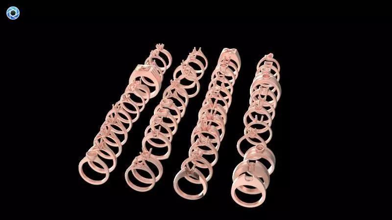 200  Collection 3d Ring Jewellery Models bulk Solitaire