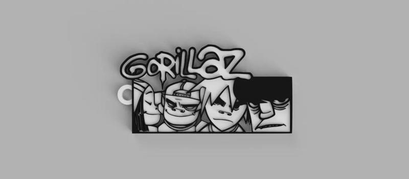Gorillaz Logo 2 keychain - pendant - earring