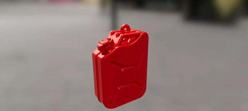 20 liter gasoline fuel canister  keychain - pendant - earring