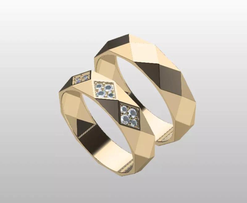 Couples Wedding Ring Sets 3D printable file