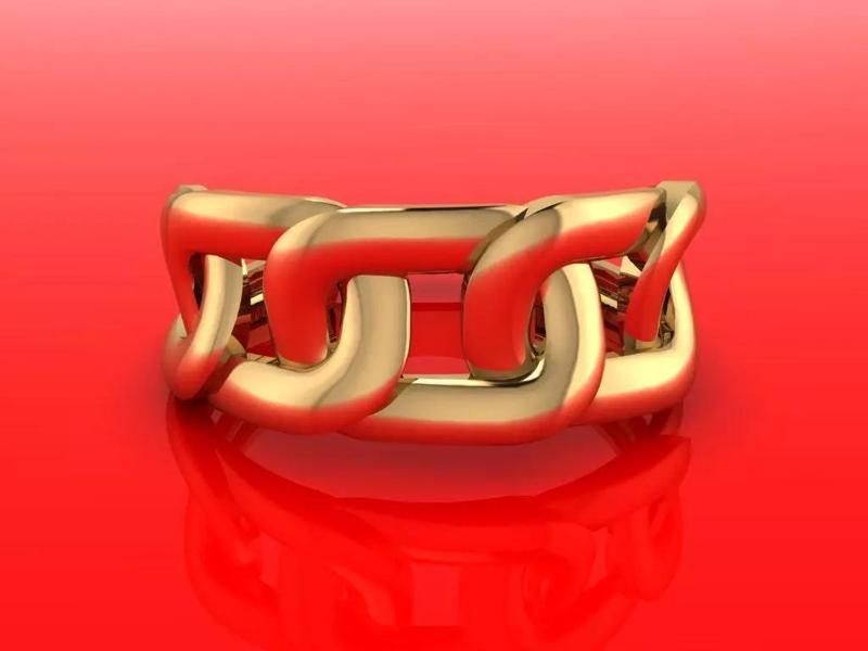 Contemporary Interwoven Ring  Artistic 3D Jewelry Model