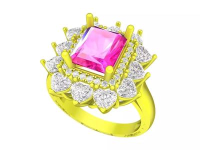 7388 luxury korean style diamond women ring