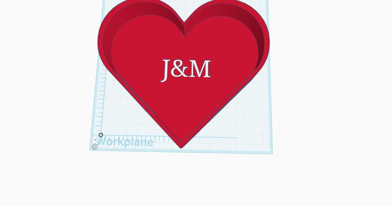 Heart Serving Tray with handles