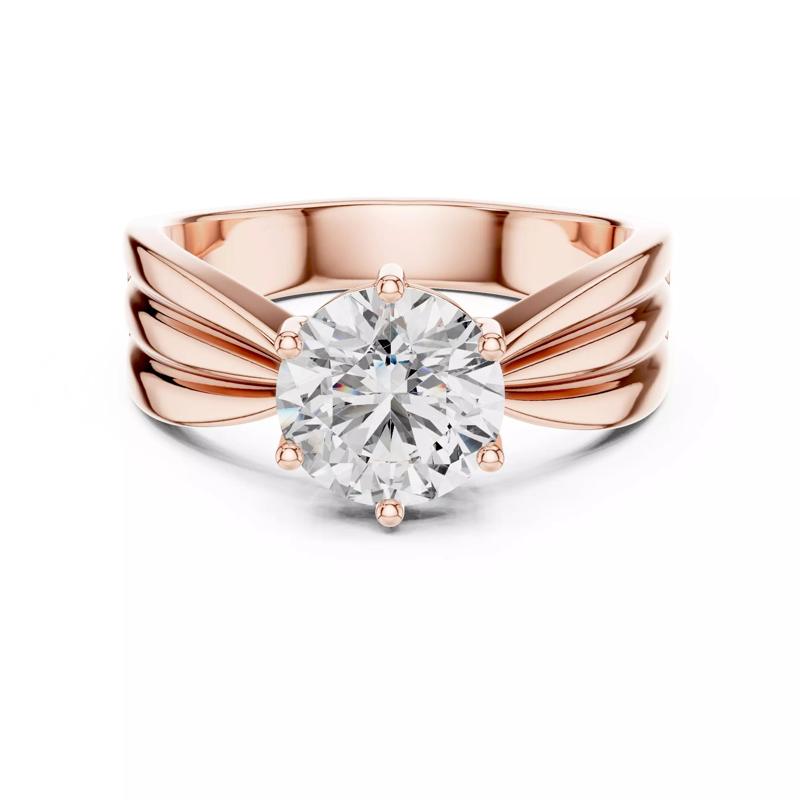 7mm Round Cut Solitaire Diamond Engagement Ring 3DM STL Video