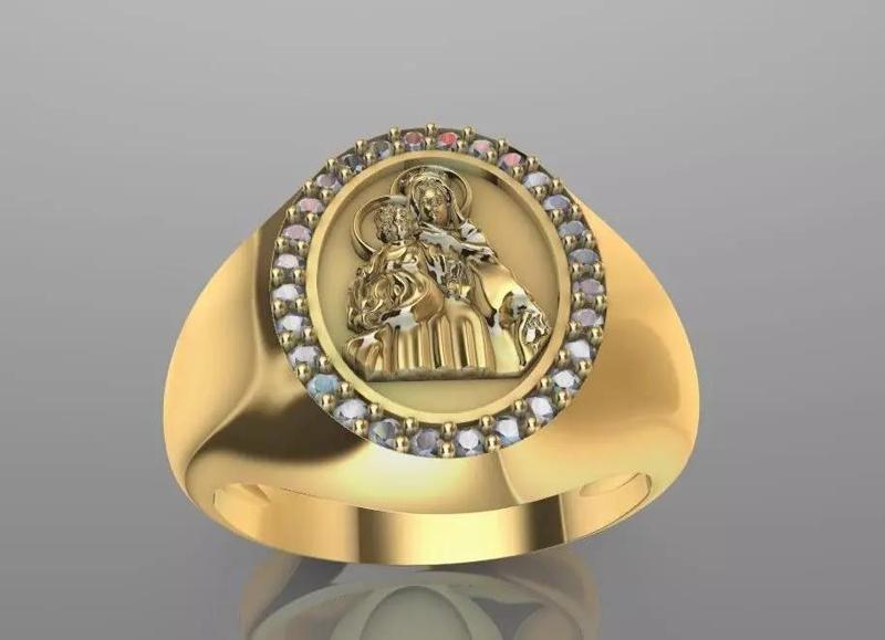 ANILLO VIRGEN DEL CARMEN MODELO 3D