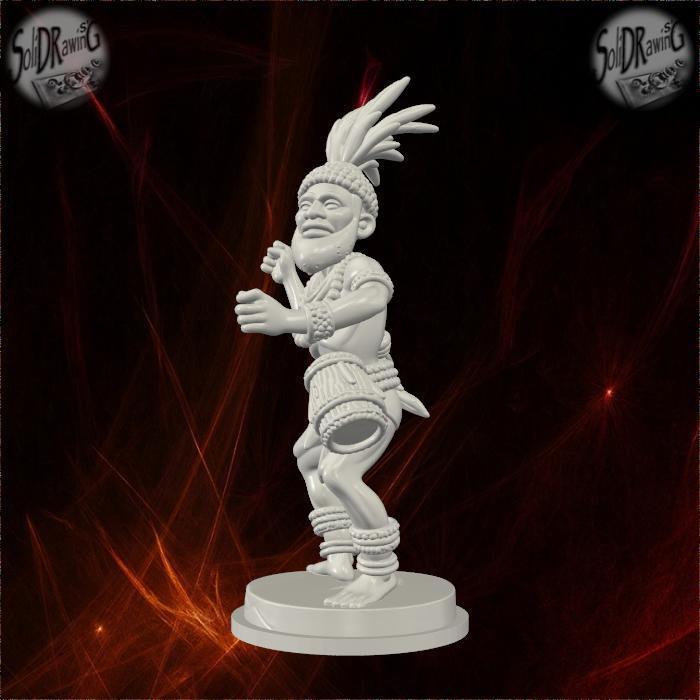 Tribal Drummer Festival Dance Statue – SoliDRawinGs SG718