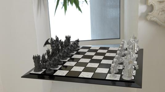 Angels vs Demons Chess Pieces – 3D Printable STL Files – Digital Model