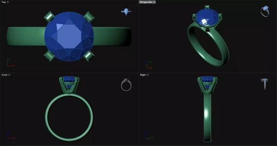 4 Prong Peg Head Engagement Ring