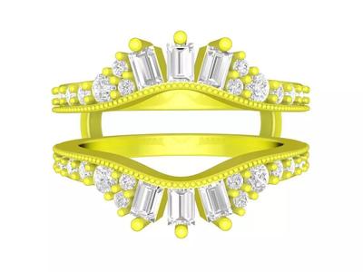 6990 Fashion Baguette Diamond Women Ring