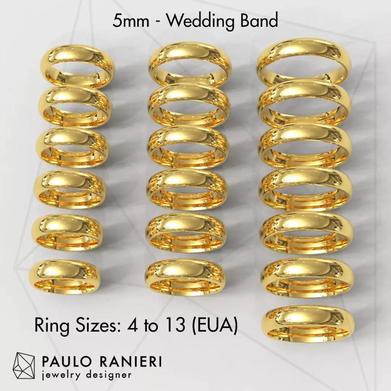 5mm Clean Design Wedding Band