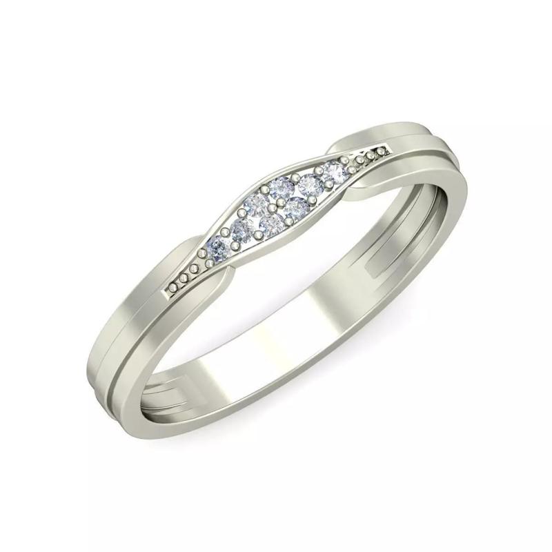 Platinum Ring with Diamonds for Women