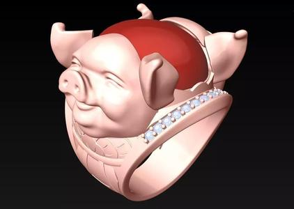 Pig ring - Oval Rings - N1106